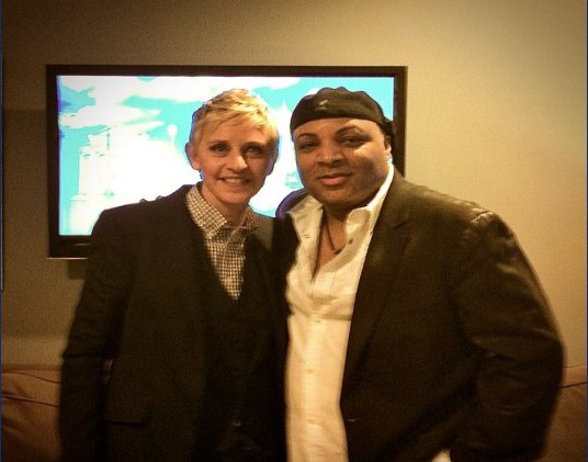 Jeffré Phillips with Ellen DeGeneres
